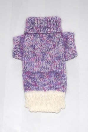 Pullover white-violet