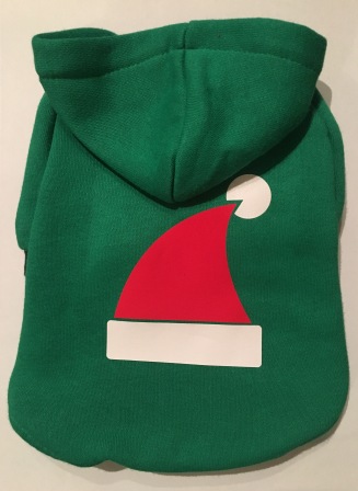 Kapuzenpulli grün Santa-Mütze