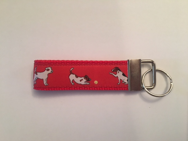 Key Chain Parson) Jack Russell red